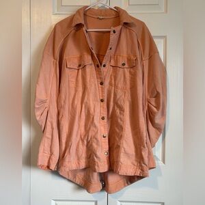 Pilcro oversized shacket orange size medium